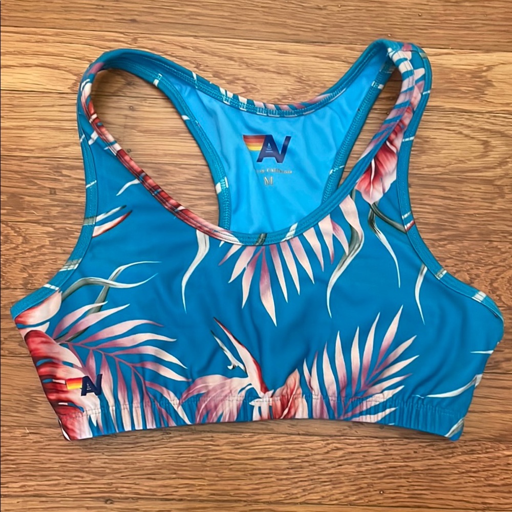 Aviator Nation Women's Tropical Print Sports Bra